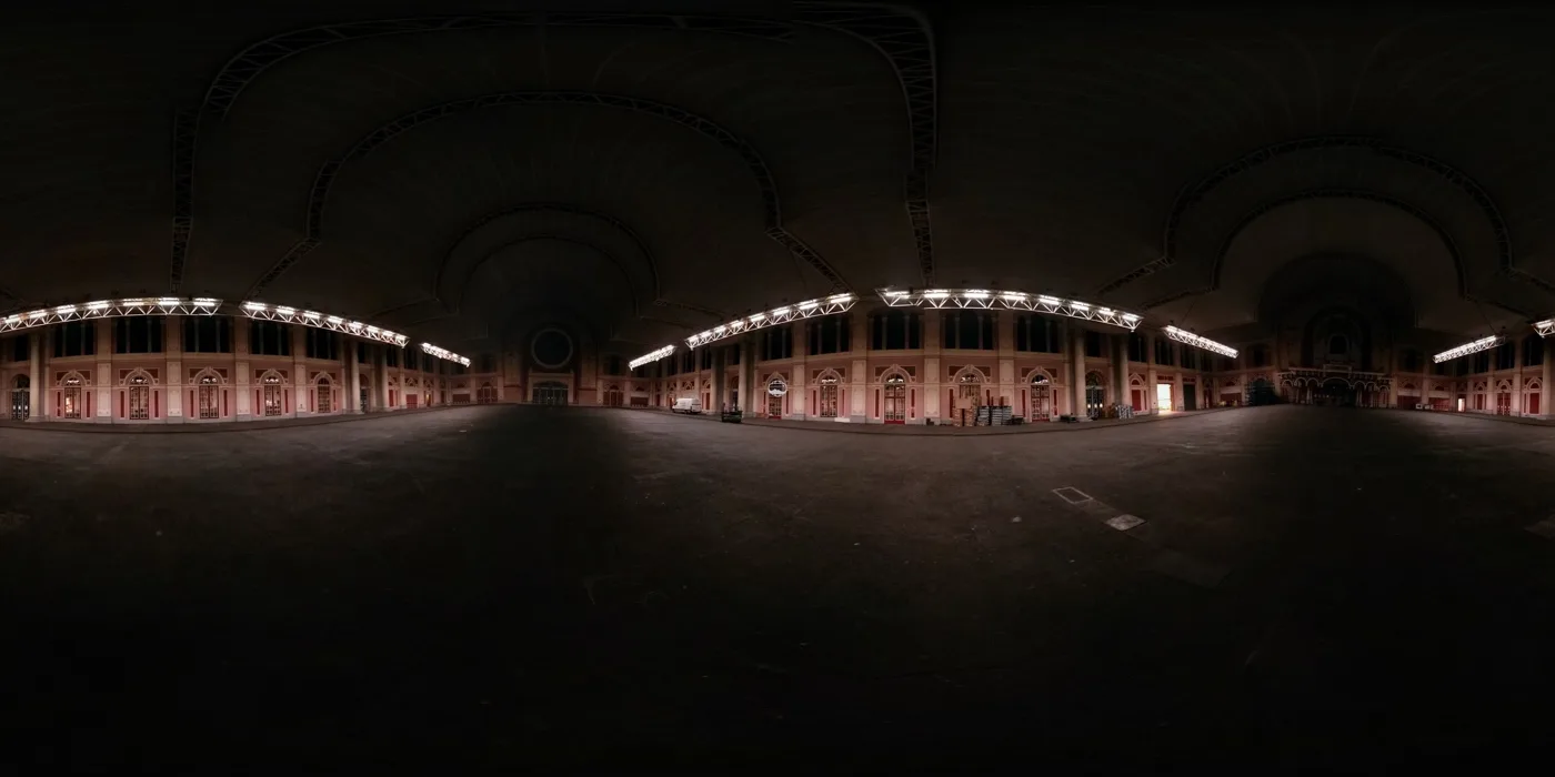 The Great Hall at Alexandra Palace, photographed empty as a 360 degree panorama. The darts moves into this room for the first time in December.