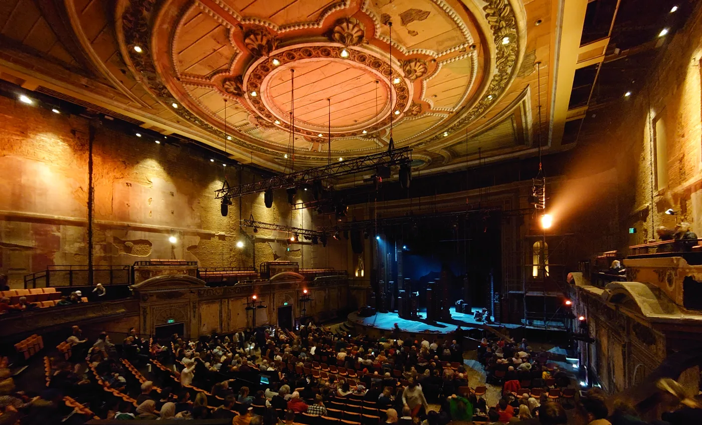 The Alexandra Palace Theatre auditorium during a Christmas run in December 2021. This year it holds Sherlock Holmes for 68 performances.