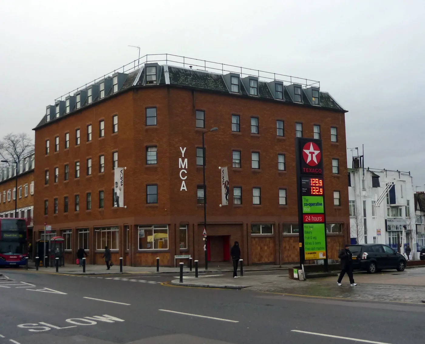 The YMCA at 184 Tottenham Lane, on the corner of Elmfield Avenue, photographed in 2011. This is the building the charity wants to demolish.