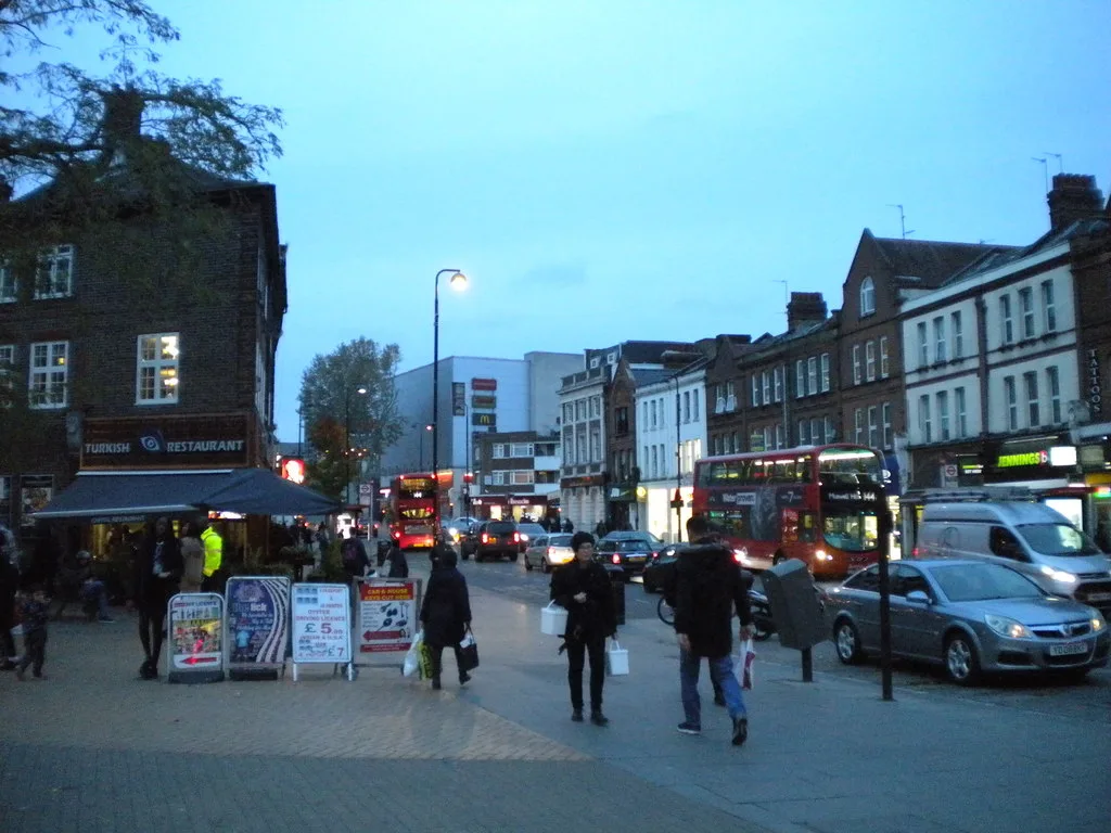 High Road, Wood Green, the stretch of the A105 that would become a red route.