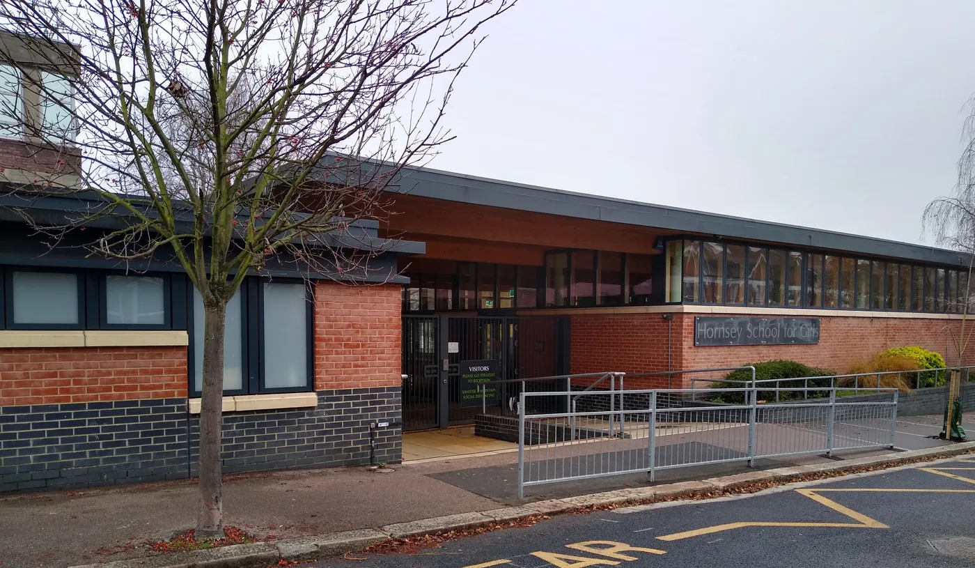 Hornsey School, Inderwick Road, Crouch End. It is one of the local schools breaking for October half term a week before Haringey's published dates.